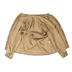 Internal view of the Turkish Army field shirt showing the durable ripstop fabric construction and button-front closure.