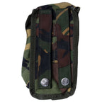 Rear view of the Dutch Army DPM MOLLE Ammo Pouch highlighting the two vertical MOLLE webbing straps with metal press studs.