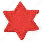 Front view of original US Army 6th Infantry Division red star embroidered patch