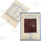 Original vintage packaging for a N.S. Meyer Inc. maroon medical bib-style neckerchief, dated 1969, featuring US Army insignia list.