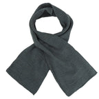 Grey original Swedish military wool scarf in a simple folded loop design on a white background.