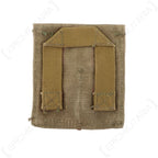 Rear view of Soviet Army grenade pouch showing stitched twin canvas belt loops
