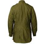 Rear view of the Canadian Army Mark II Parka highlighting the durable cotton-blend construction and adjustable waist fit.