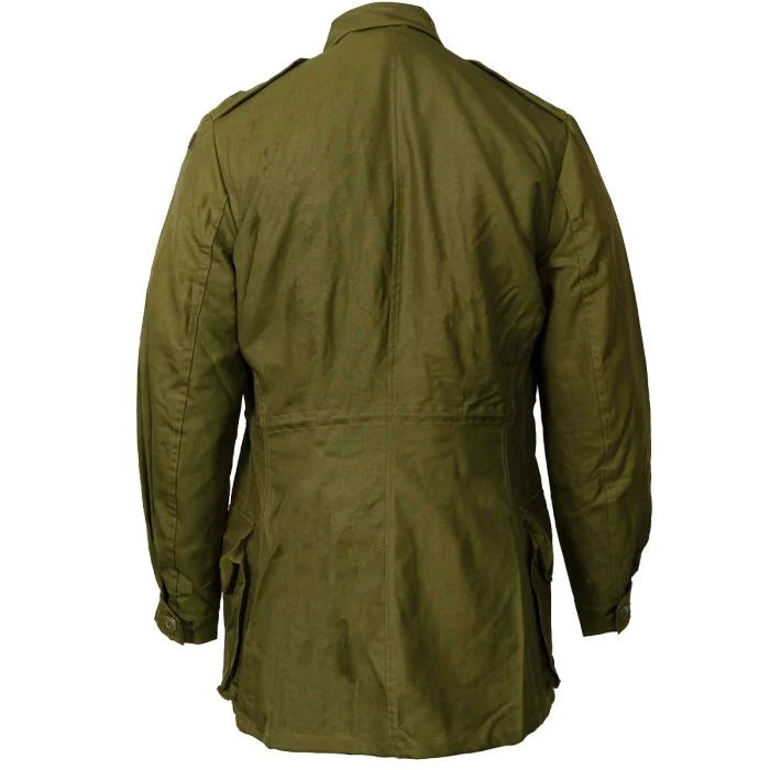 Rear view of the Canadian Army Mark II Parka highlighting the durable cotton-blend construction and adjustable waist fit.