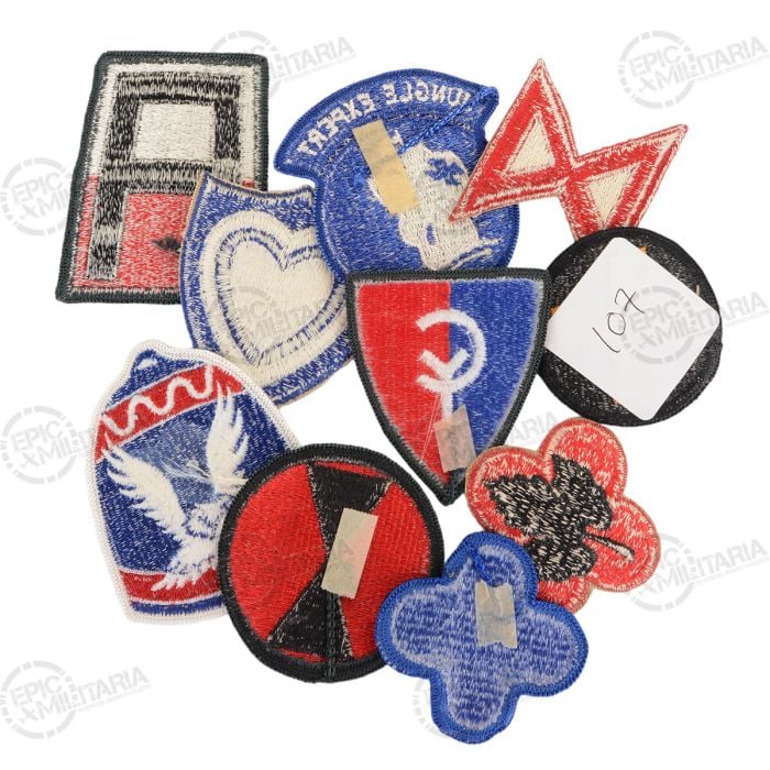 Reverse side of Type 2 post WW2 US Army embroidered shoulder sleeve insignia patches