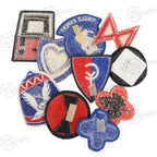 Reverse side of Type 2 post WW2 US Army embroidered shoulder sleeve insignia patches
