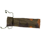 Camouflage-patterned drawstring bag on a white background