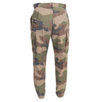 Rear view of original French Army F2 CCE woodland camouflage combat pants