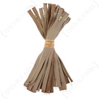 Bundle of original 10-inch Lightning Kynhook zipper fasteners for WW2 British Denison Smocks, tied with a paper manufacturer label.