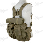 Rear view of South African SADF 70 Pattern Webbing showing the Y-strap harness, heavy canvas kidney pouches, and integrated bedroll strap system.