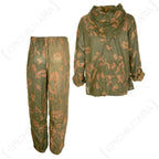 Original Russian KZS suit with the jacket hood folded down and pants positioned next to it.