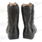 Rear view of German Army combat boots featuring padded ankle collars and reinforced heel sections.