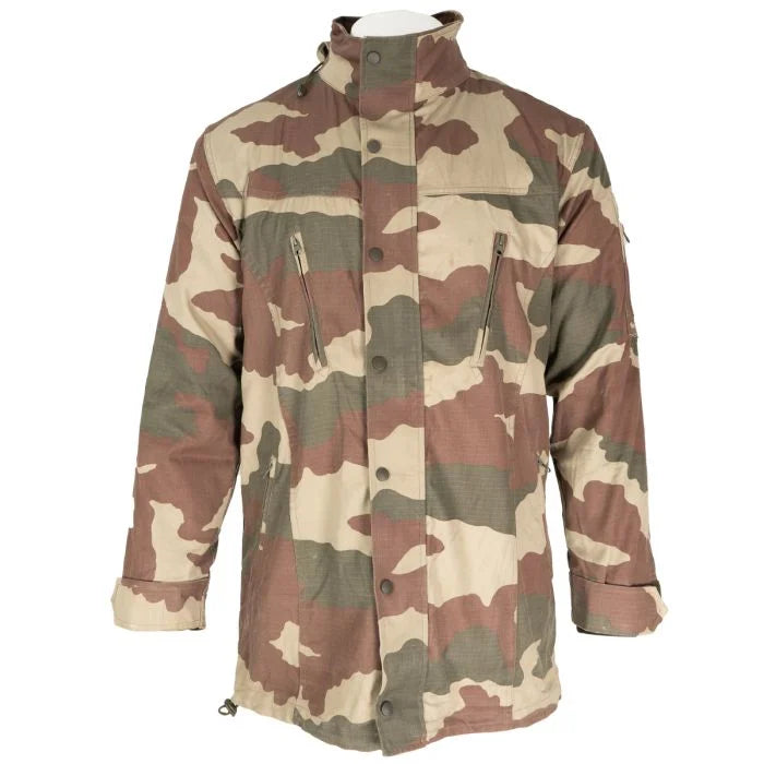 Front view of Original Turkish Army Ripstop Parka in Spec Ops Woodland Camouflage