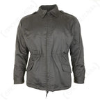 Front view of original Danish Army M71 Parka Type 2 in grey