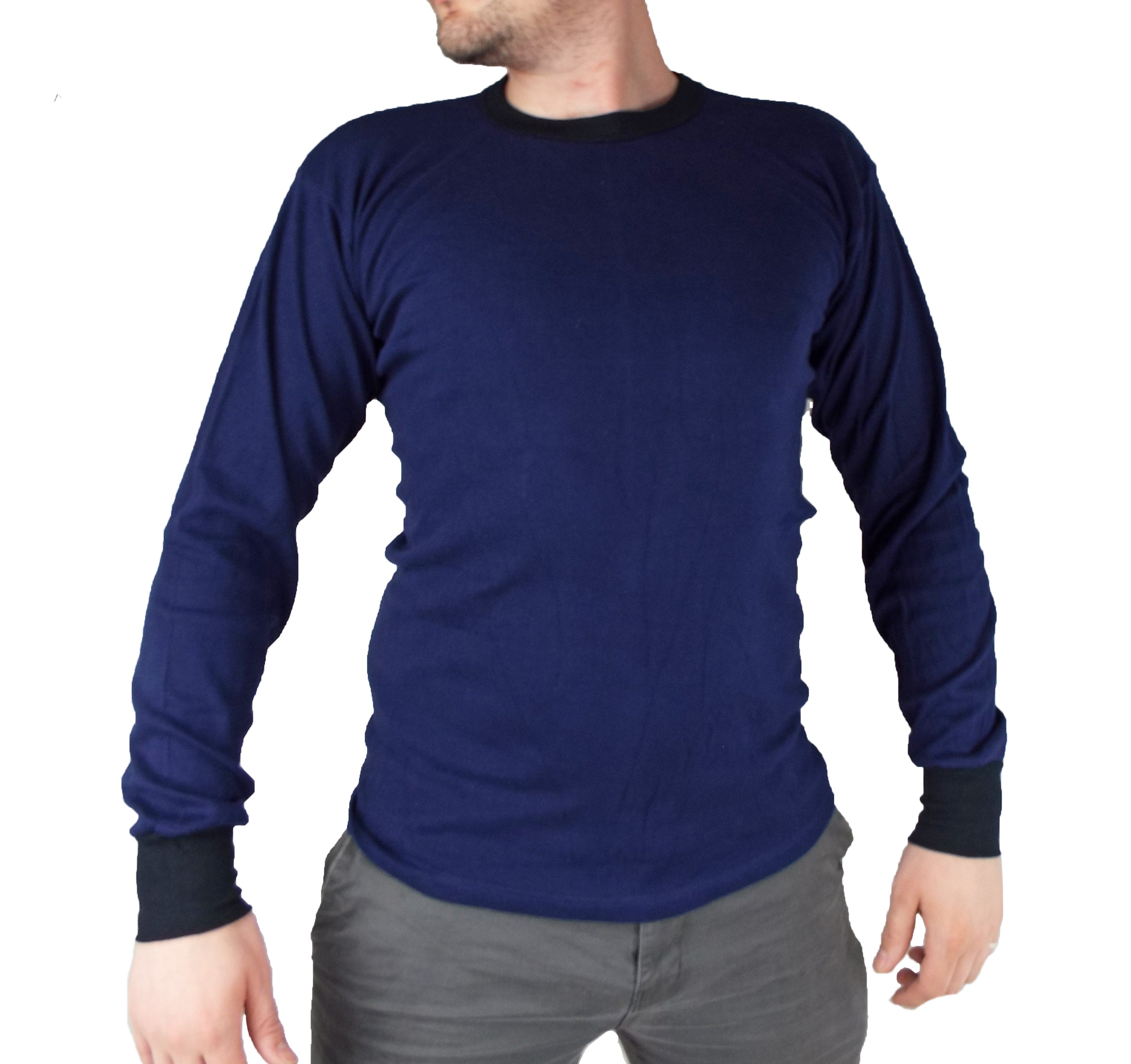 Dutch Military - Blue w/ black Long Sleeve Sweat Shirt â€“ Crew Neck - Grade 1