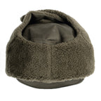 Rear view of the Austrian Army KAZ 75 winter cap demonstrating the deep, soft synthetic fleece lining for insulation in alpine conditions.