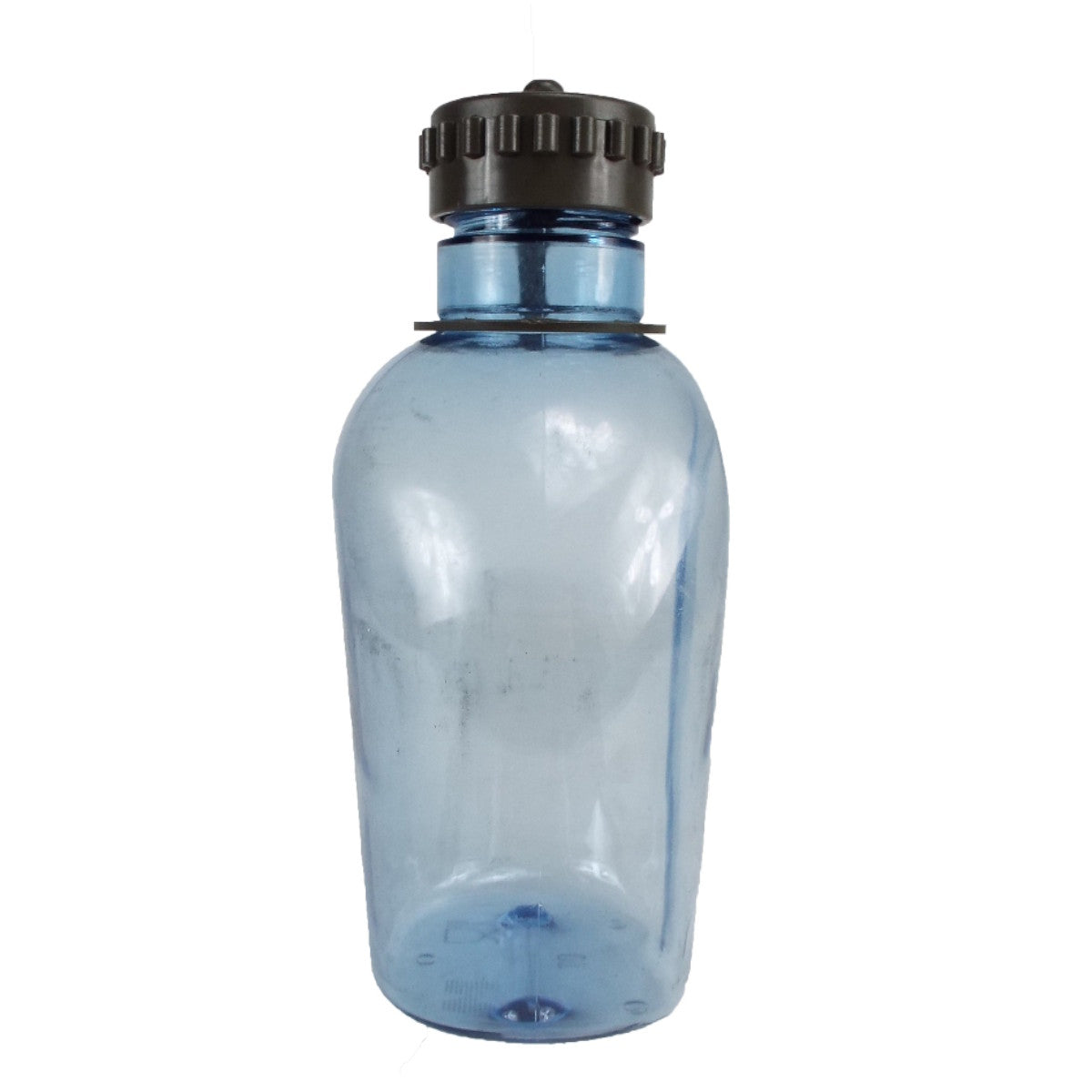 Genuine issue KAZ 03 Austrian Bundesheer water bottle, showcasing its durable, lightweight blue plastic construction.