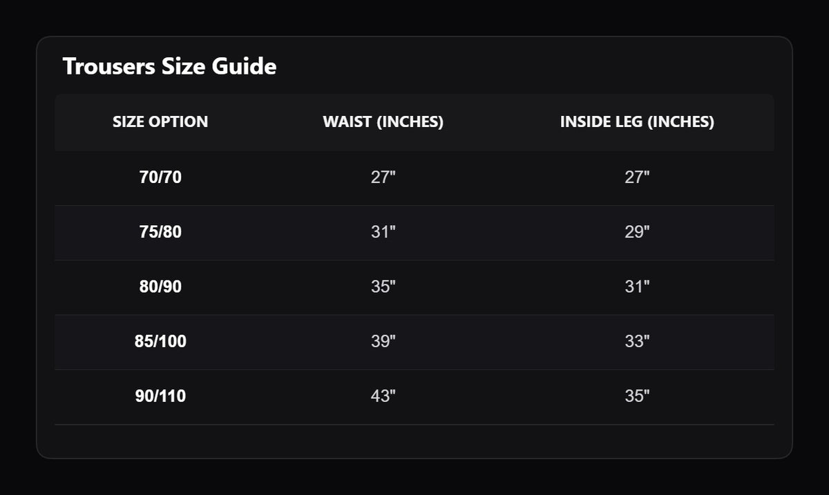 Size Guide