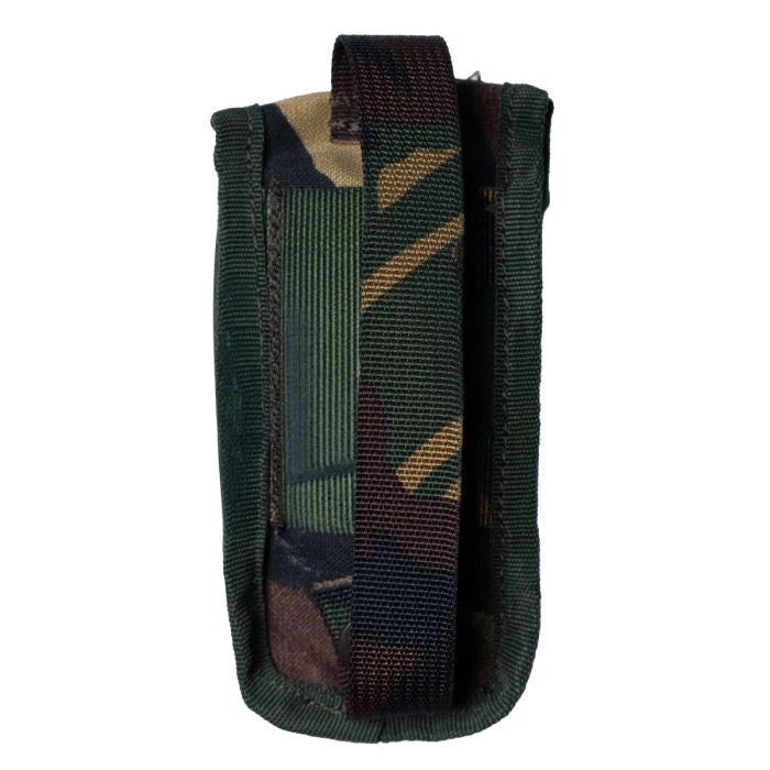 Rear view of Dutch Army DPM Glock pouch showing single MOLLE attachment strap