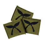 Three genuine unissued Gurkha Brigade TRF patches stacked together to show consistent military surplus quality.