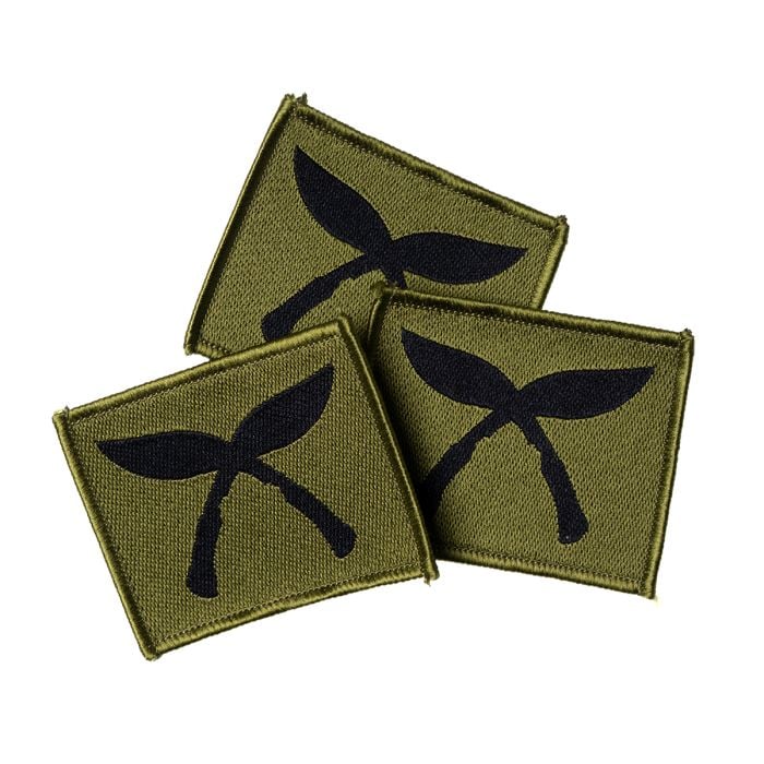 Three genuine unissued Gurkha Brigade TRF patches stacked together to show consistent military surplus quality.