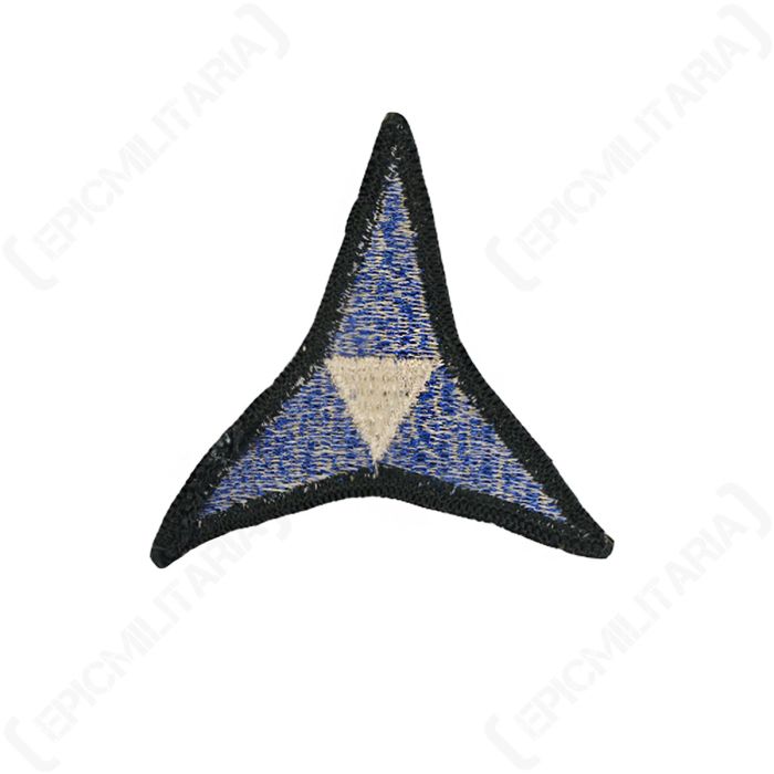 Rear view showing stitching and black border of US III Corps patch