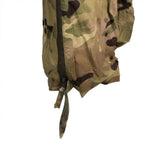 Close-up of zipped leg hem with velcro ankle adjuster on British MTP overtrousers