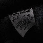 Size tag and EN ISO certification label on Meindl combat boot