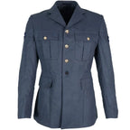 Front view of original British RAF No1 dress jacket in blue grey with Staybrite buttons