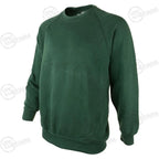 Three-quarter front view of dark green French military academy jumper