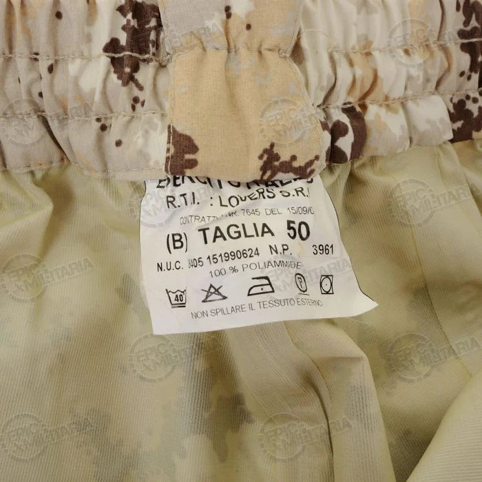 Close-up of inner lining showing fully taped seams and printed manufacturer specification label