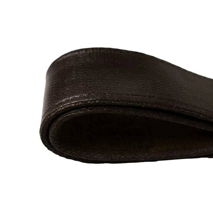 Close-up showing the double-layered thickness and Kirza rubberised canvas texture of the Soviet soldier belt.