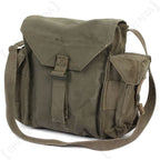 Side view of South African Pattern 70 patrol pack featuring external magazine pouch