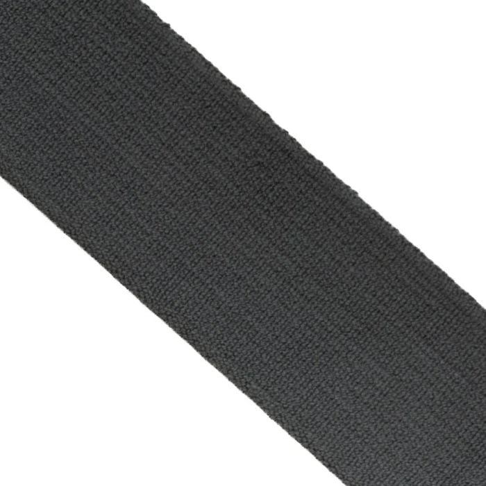 Close-up of the heavy-duty grey elasticated webbing strap texture