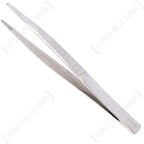 Polish Army stainless steel medical tweezers showing serrated grip tip and stamped markings