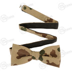 Desert camouflage pattern pre-tied bow tie with slotted adjustment neckband