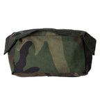 Front view of the Original Dutch Army DPM Molle Zipped Chest Pouch showing horizontal woodland camouflage pattern