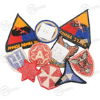 Reverse side of Type 1 original post WW2 US embroidered cloth shoulder patches