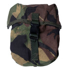 Front view of a Dutch Army DPM MOLLE utility pouch with secure ITW Nexus buckle and fold-over top flap.