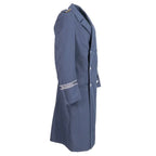 Side profile view of Luftwaffe blue coat showing sleeve cuff title and flap pocket