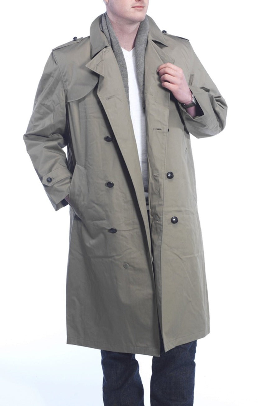 Dutch Khaki Military Trench Coat â€“ Full Length â€“ Grade 1