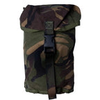 Front view of Dutch Army DPM MOLLE water bottle pouch with adjustable strap and quick-release buckle