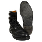 Original Austrian Army double buckle combat boot showing leather upper and waffle rubber sole