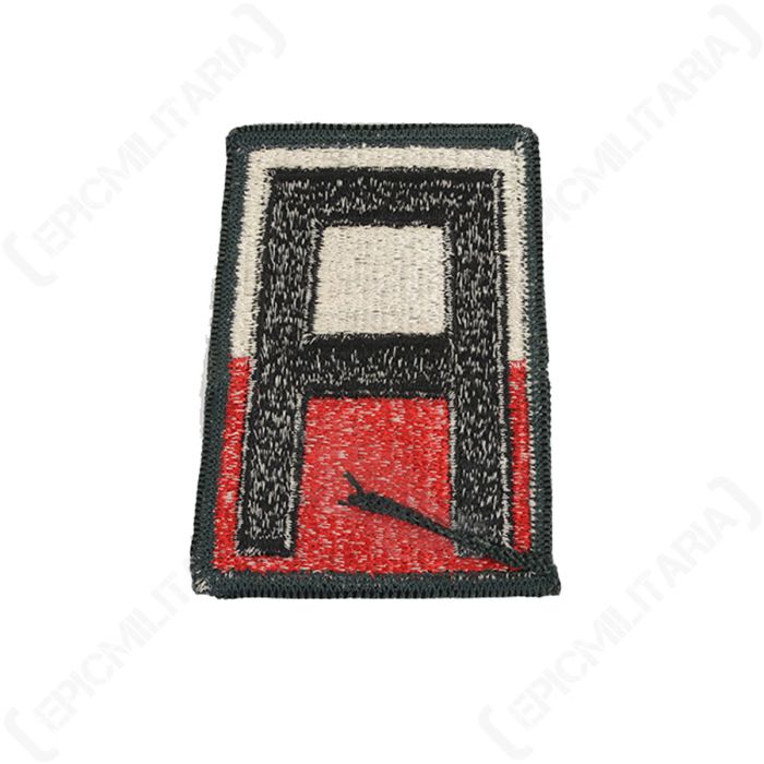 Reverse side showing original woven cloth backing of US 1st Army patch