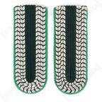 Pair of original East German Volkspolizei border guard shoulder boards with traditional silver-grey and dark green braid on a light green cotton backing.