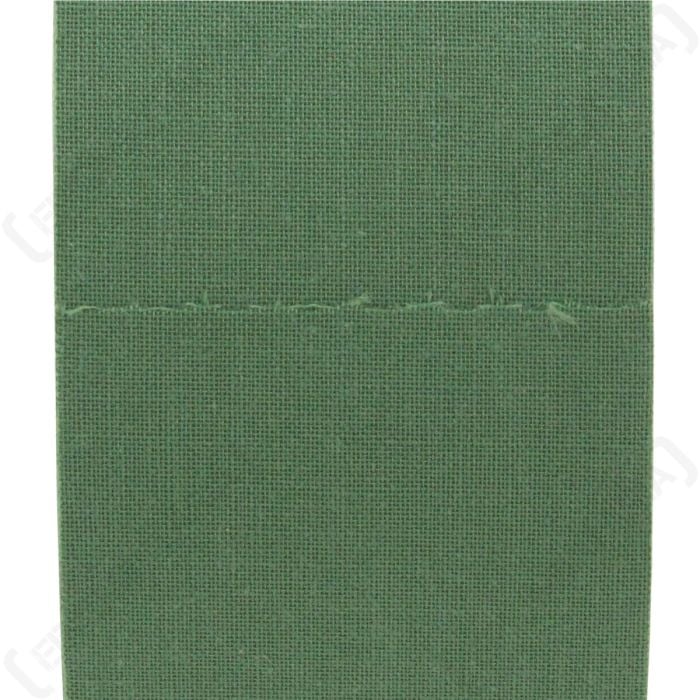 Close-up detail of woven cotton fabric texture and tear edge on green military sniper tape