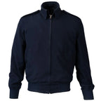 Front view of the genuine British RAF General Purpose Jacket in navy blue-grey, showing the full-zip front and fold-down collar.