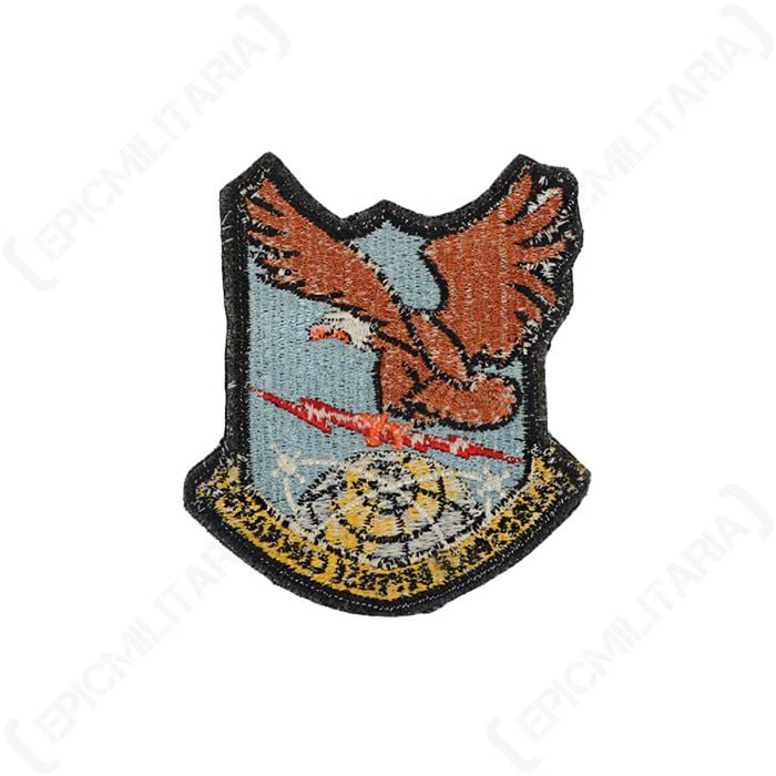 Reverse side of sew-on US Aerospace Defence Command military surplus cloth patch