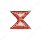 Reverse view showing cut edge backing and stitching of original US 10th Army patch