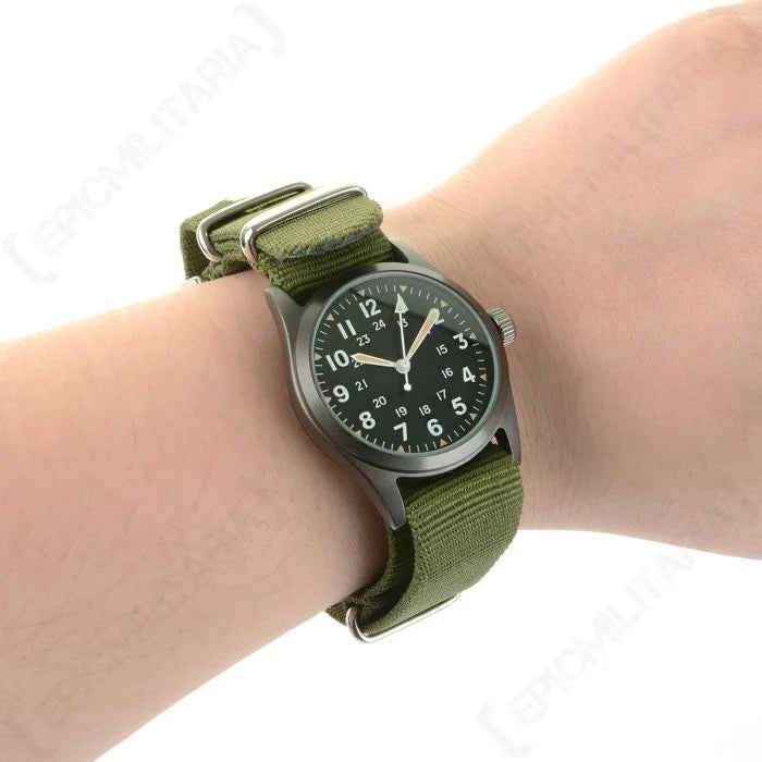 Side profile view displaying the slim case depth and contoured lug design